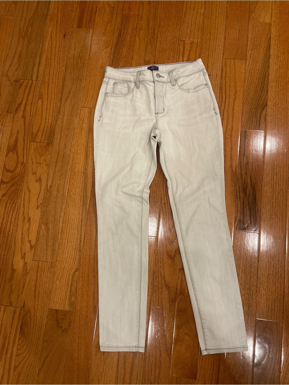 NYDJ Lift Tuck Technology Skinny Legging Light Gray Jeans Size 6